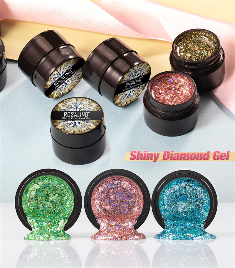 5ml de unhas brilhantes pintando unhas artes vernis semi permanente diamante glitter polish ug ugel gels top cat manicure