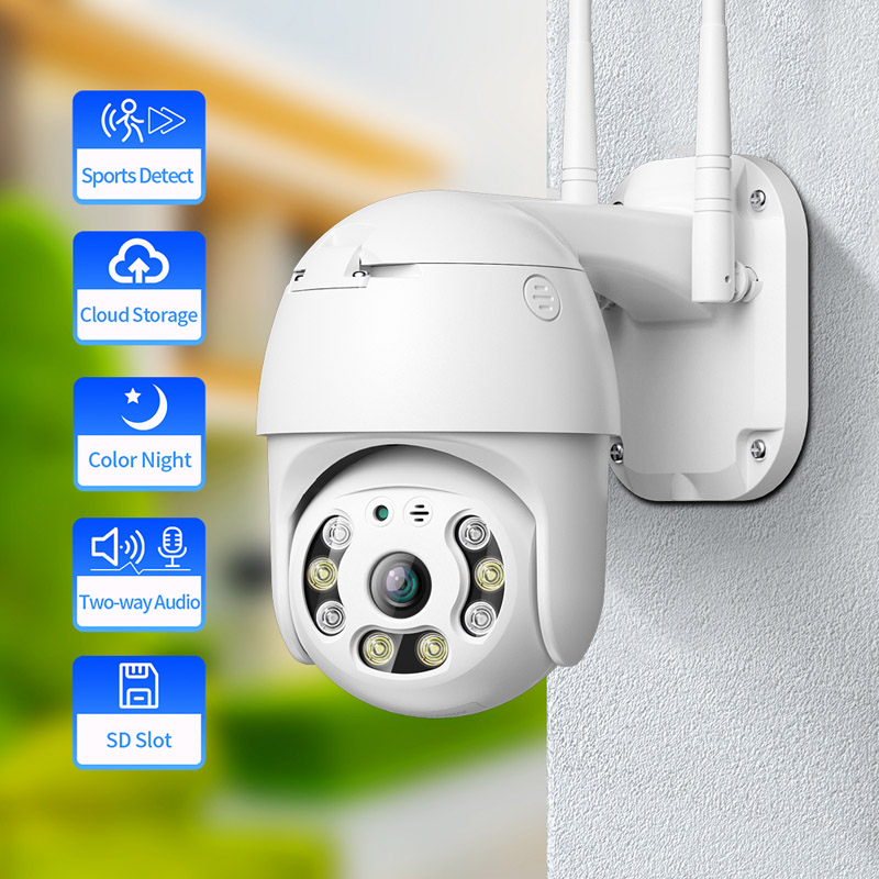 A12 Smart 1080P Cloud Storage Wireless PTZ IP Camera Speed Dome CCTV Security Cameras Outdoor Two Way Audio 5G WiFi Camera