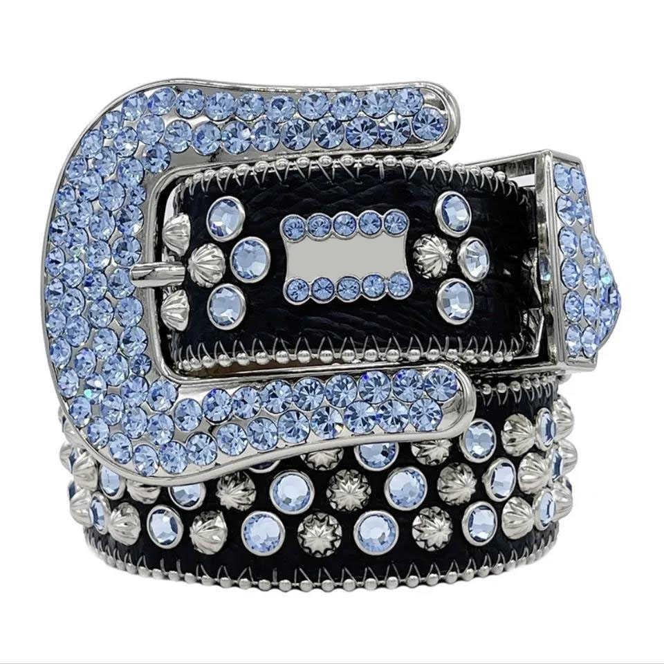 Haute qualité BB Simon ceinture de luxe diamant incrusté ceinture pour hommes et femmes designer élégant style hip hop décontracté avec boîte p230g