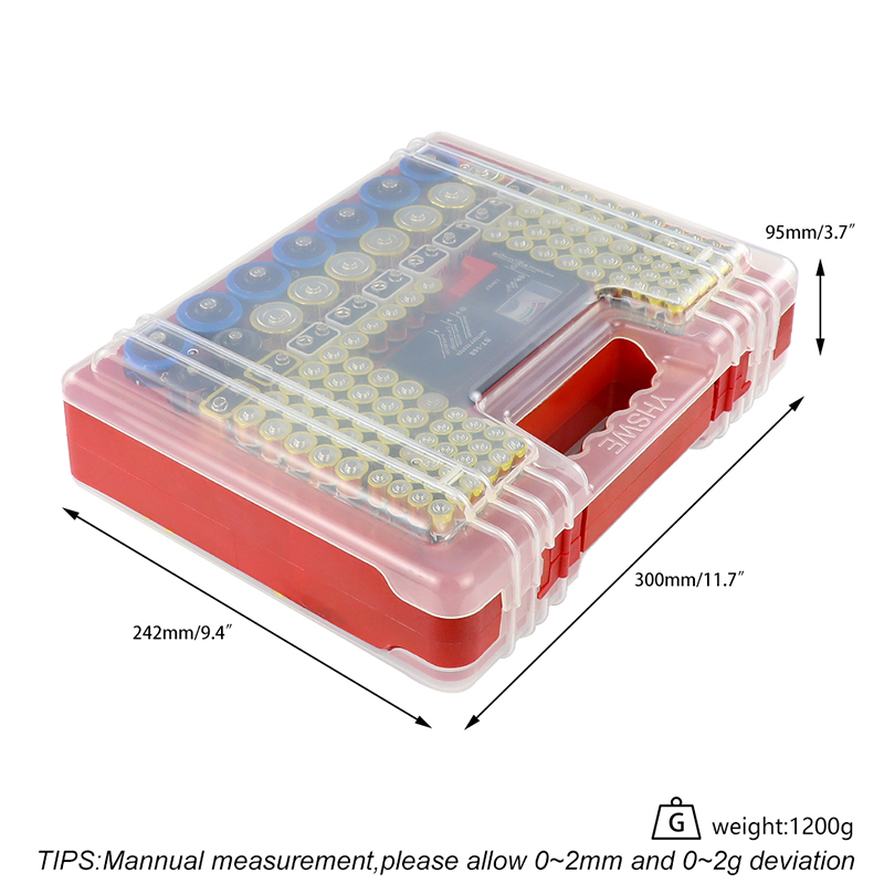 Large Lock Box Tool Boxes Packaging Battery Storage Bottles Grade Plastic Big Capacity without Batteries Contaiers