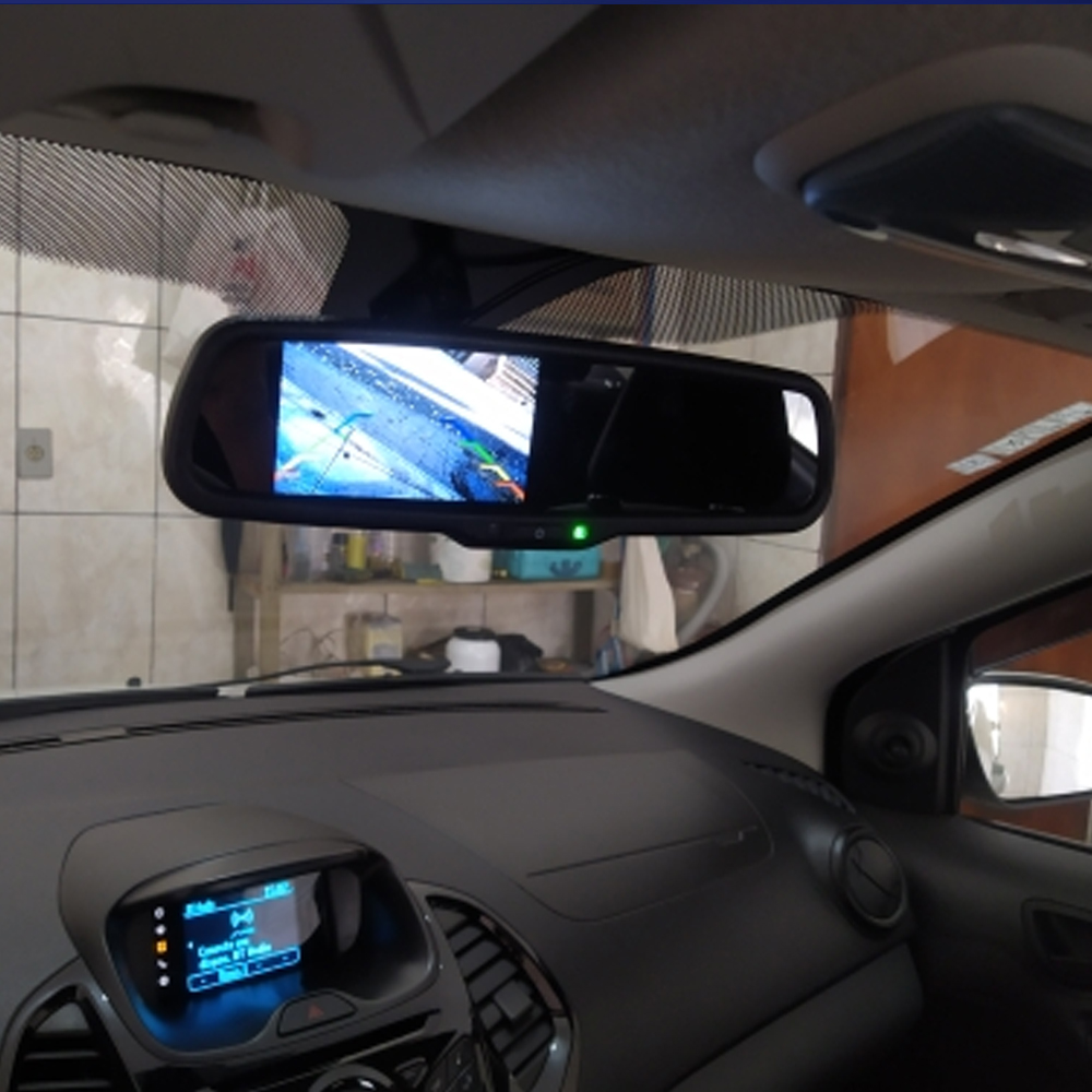 Spegelmonterad bil framifrån bakifrån kamera Bildskärmsfäste Automatisk lysande dämpning TFT LCD för LEXUS SERIES
