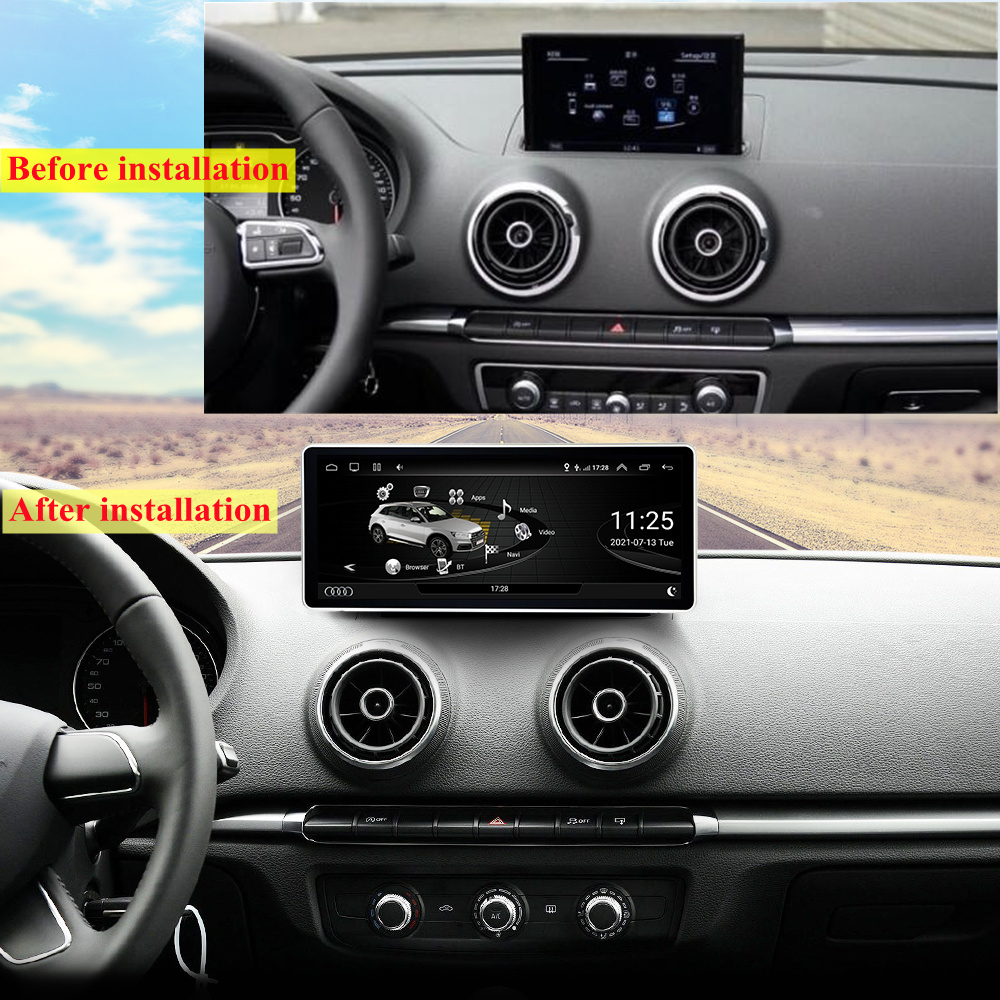 10.25" Android 12 Car DVD Player Multimedia Stereo 8GB RAM128GB ROM For Audi A3 2014-2019 Auto GPS Navigation Monitor Carplay Bluetooth WiFi