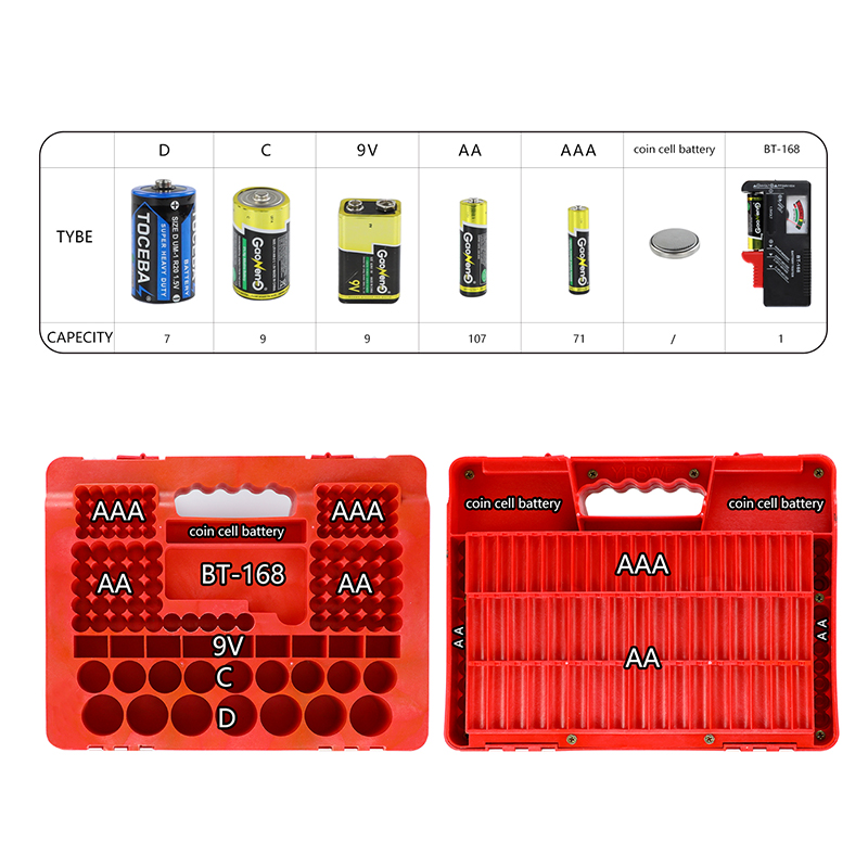 Stora låsboxverktygslådor Förpackning Batterilagringsflaskor Kvalitet Plast Stor kapacitet utan batterier Contaiers