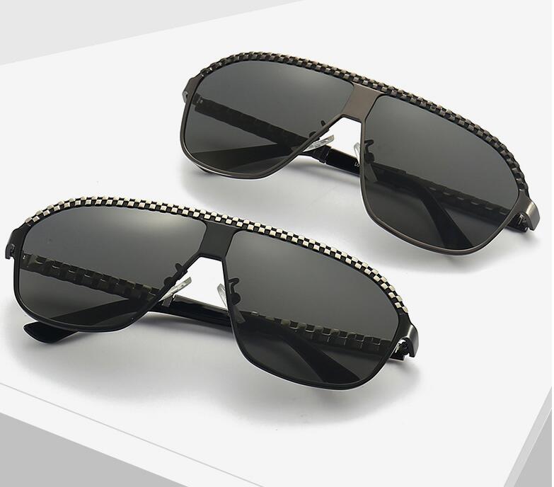 5 UNIDS damas de verano que conducen gafas de sol de METAL polarizadas moda mujer Forma ovalada playa negra gafas de ciclismo al aire libre a prueba de viento hombre marco grande es gafas gafas