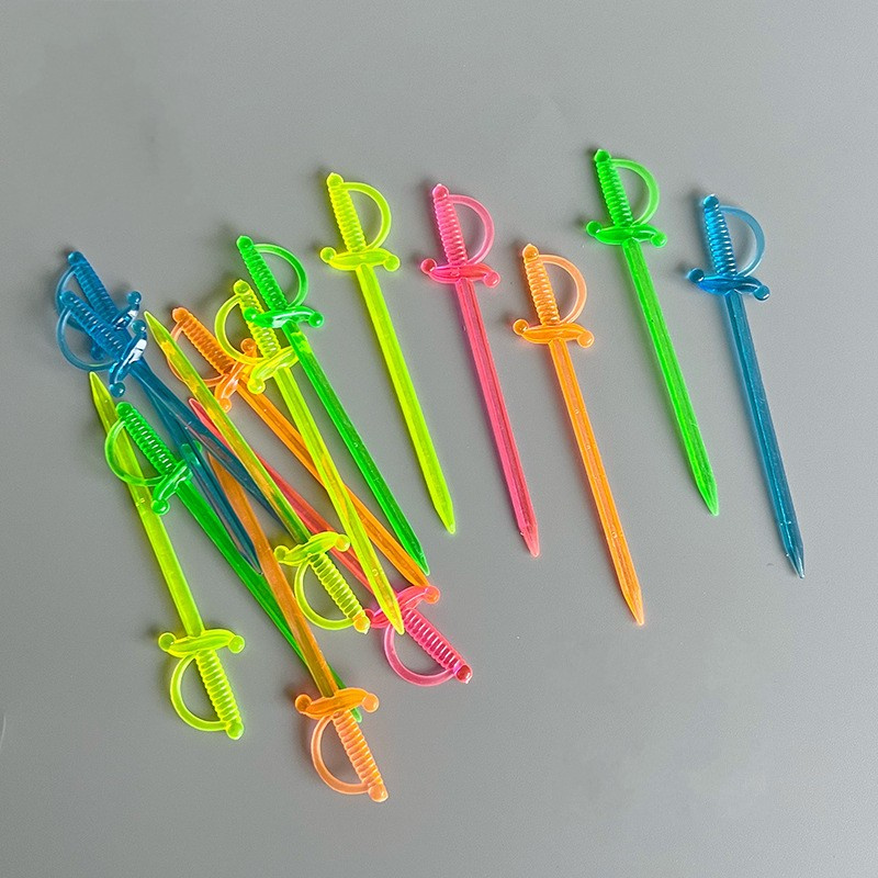 Plastic Cocktail Fruit Forks Heart/Music Note Picks Children Snack Cake Dessert Fork Party Accessory