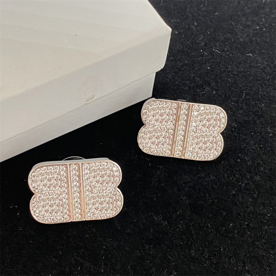 Luxe Designer Dames Oorbel Mode Heren Oorbellen Sieraden Formele Vrouwen Glans Diamanten Hanger Studs Hoepel Oorringen Bruiloft Party2663