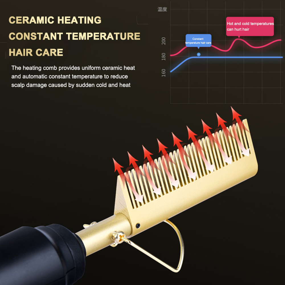 Planchas para el cabello 2 en 1 Plancha Rizador Húmedo Seco Calentamiento eléctrico Peine Plancha Plancha Alisado Herramienta de peinado Electrodomésticos 221110