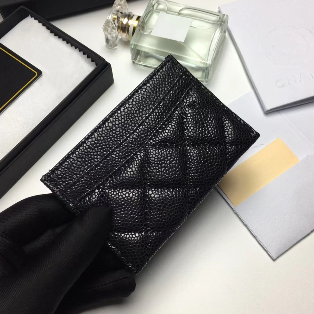 حامل بطاقة كافيار مصمم فاخر أصلي محفظة للنساء عملة أزياء
