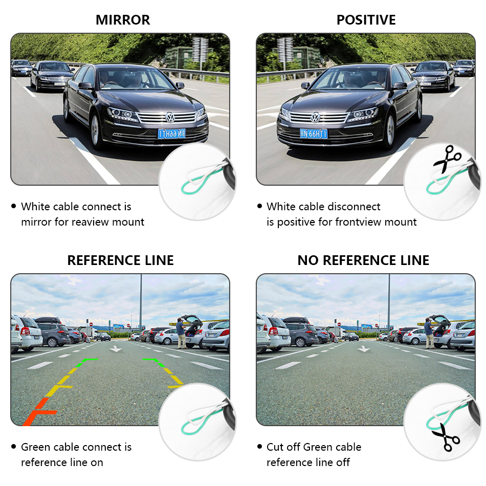 4.3 pouces TFT LCD moniteur de voiture affichage caméra de recul système de stationnement utilisation avec lignes de guidage allume-cigare ventouse