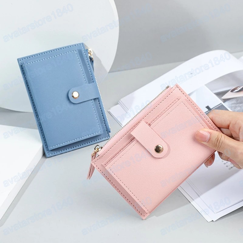 Moraillon argent portefeuilles pour femmes luxe portefeuille mode pièce de monnaie porte-carte sacs à main solide mignon petite PU fille pochette