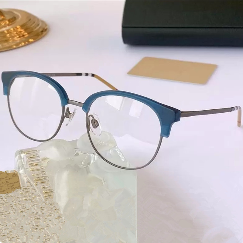 Qualité B2275 Femmes Sourcils Lunettes rondes Cadre 54-20-145 Planche de métal importée pour myopie presbytie Lunettes de vue lunettes lunettes de conception complète boîte de boîtier