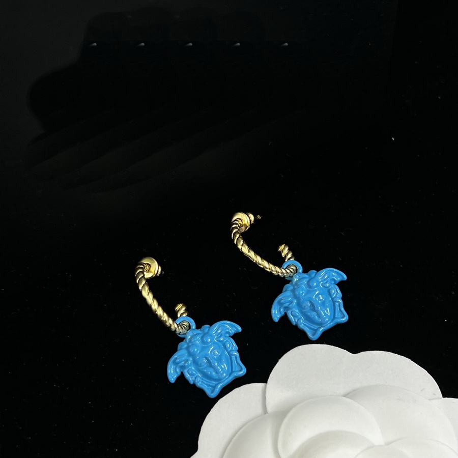 Mode basilisk medusa färgglada bokstäver hänger kvinnors armband halsband stud örhänge set mässing färg emaljplätering lad2230