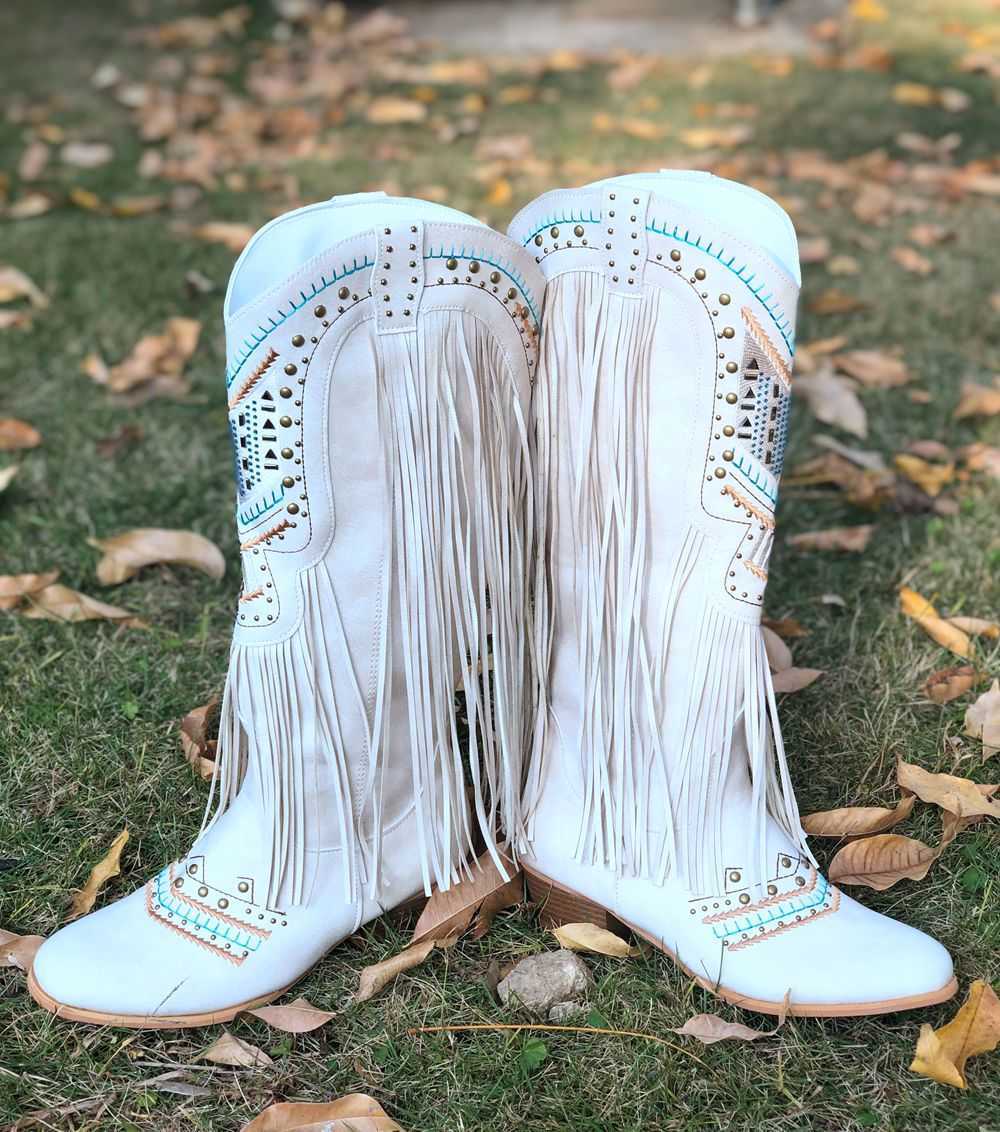 Buty Leosoxs 2021 Fashion Women Knee High Boots Bandage Gladiator Buty Buty na udzie Niski obcas z Tassel DecorationG221111