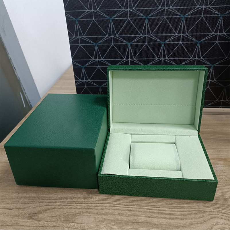 L Boxes Luxury Mens Watch Cases Original Inner Outer Womans Watches Boxes Men Wristwatch Green Box Card Card 116610 Accessories Certicate Bag Bag