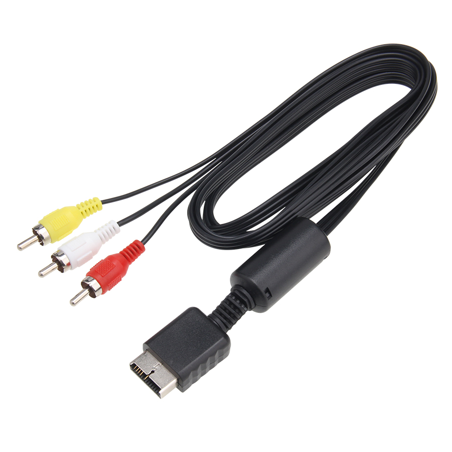 1.8M Audio Video Cable Composite AV Cable RCA Cord For Sony PS2 PS3