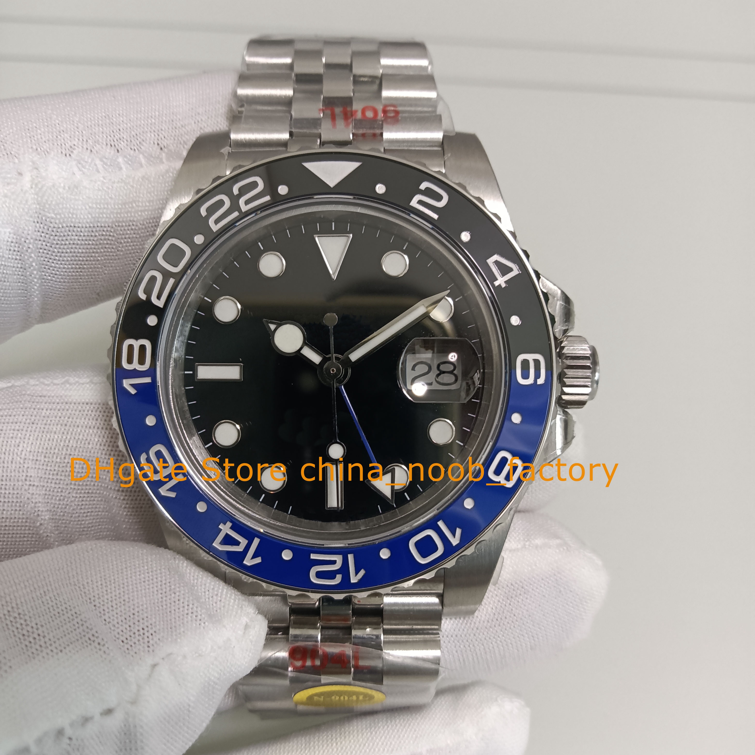 Смотреть Cal.3285 Автоматическое движение мужское 40 -миллиметровое SS Black Blue Ceramic Bezel V12 904L Стальные водостойкие наручные часы Мужские механические спортивные часы