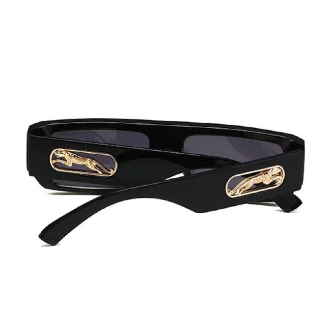 Lunettes de soleil cool Mentières Lunettes de soleil Cadre d'ombres d'ombre Gold Silver Metal Full Rim Frames rectangulaires