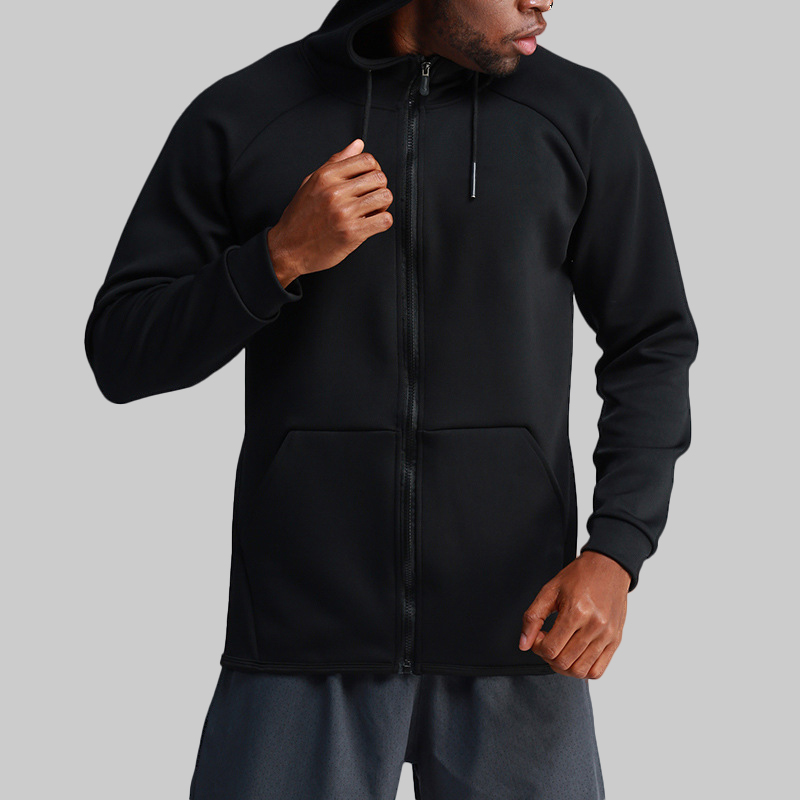 LU115 Hommes Nouveau Yoga Zipper À Capuche Veste Casual À Manches Longues En Plein Air Jogger Outfit Fitness Sports Double Face Brossé Tissu Matériel Outwear