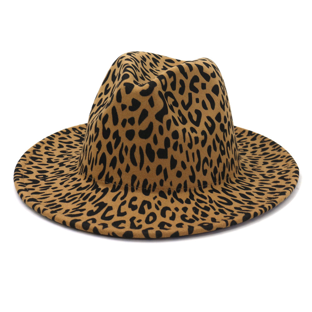 Breda randen hattar hink qbhat leopard r￶da botten fedora damer ullhatt kvinnor m￤n fest trilby jazz kyrka lappt￤cke panama cap 221110