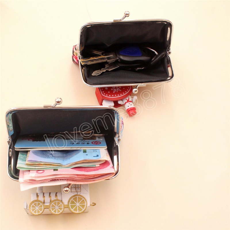 12cm Women Coin Purse Card Holder Key Lipstick Earphone Pouch Wallet Fashion Flower Branch Printing Makeup Bag Mini Money Bag