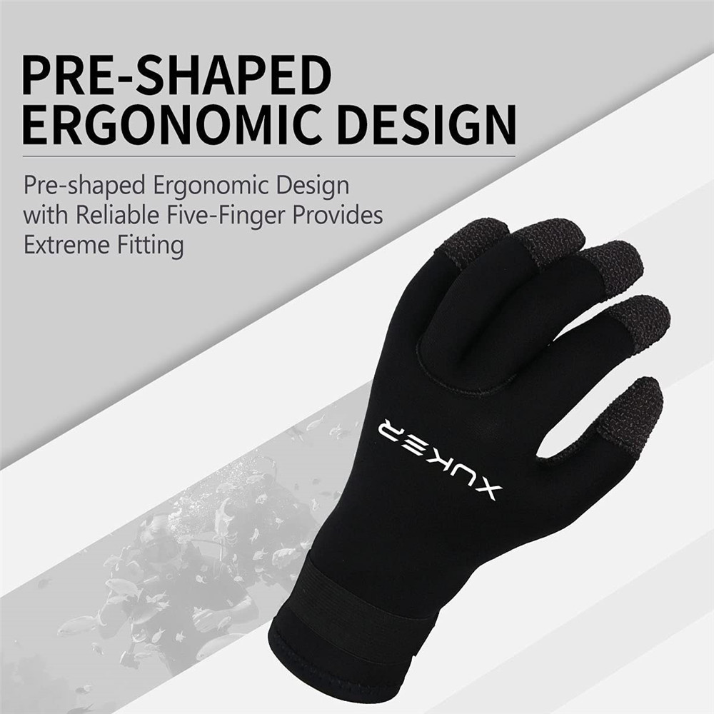 Five Fingers Gloves 3mm Neoprene Diving Cut Resistant Keep Warm for Snorkeling Paddling Surfing Kayaking Canoeing Spearfishing Water Sports 221110