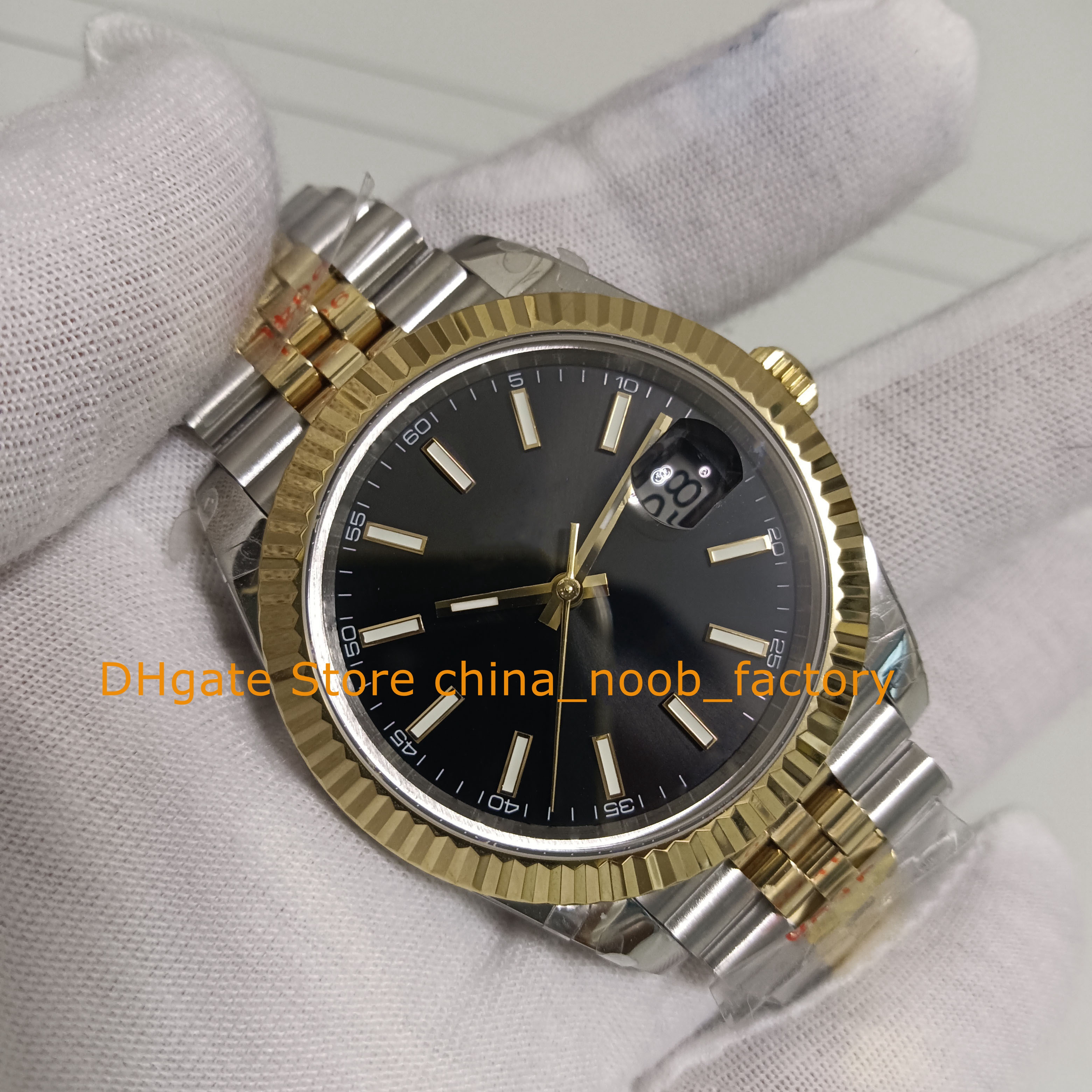 20 Color Wristwatches Automatic Watch Mens 41mm Black Dial Two Tone Yellow Gold 904L Stainless Steel Champagne Diamond V12 Cal.2836 Movement Mechanical Watches