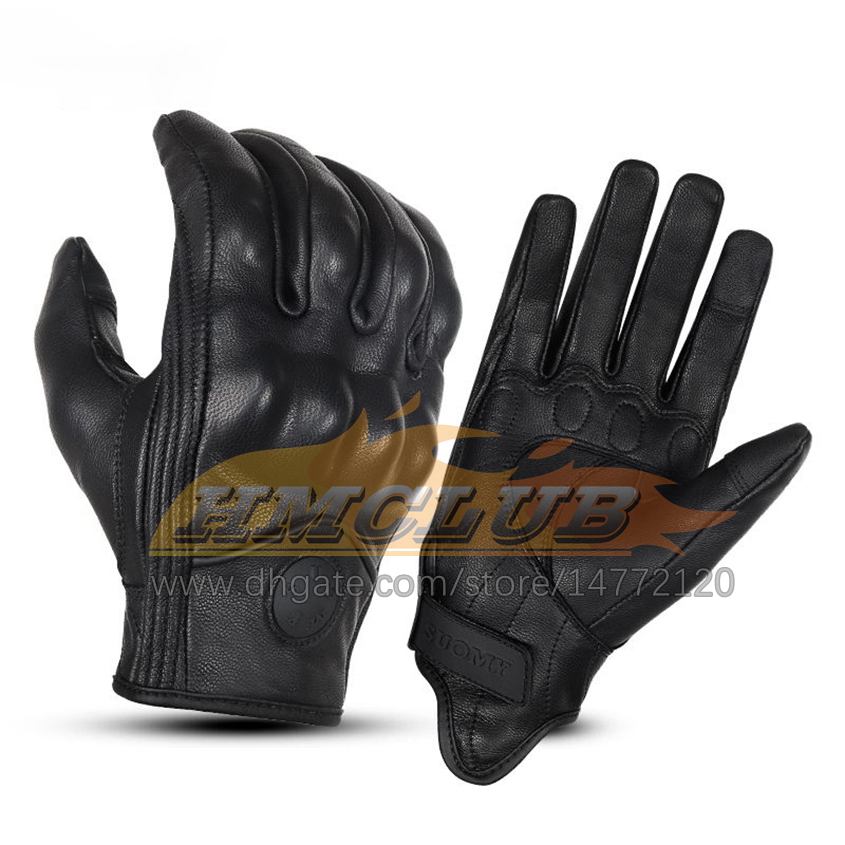 ST67 gants en cuir moto rétro motocycliste gants hommes femmes Vintage Motocross gants noir moto accessoires