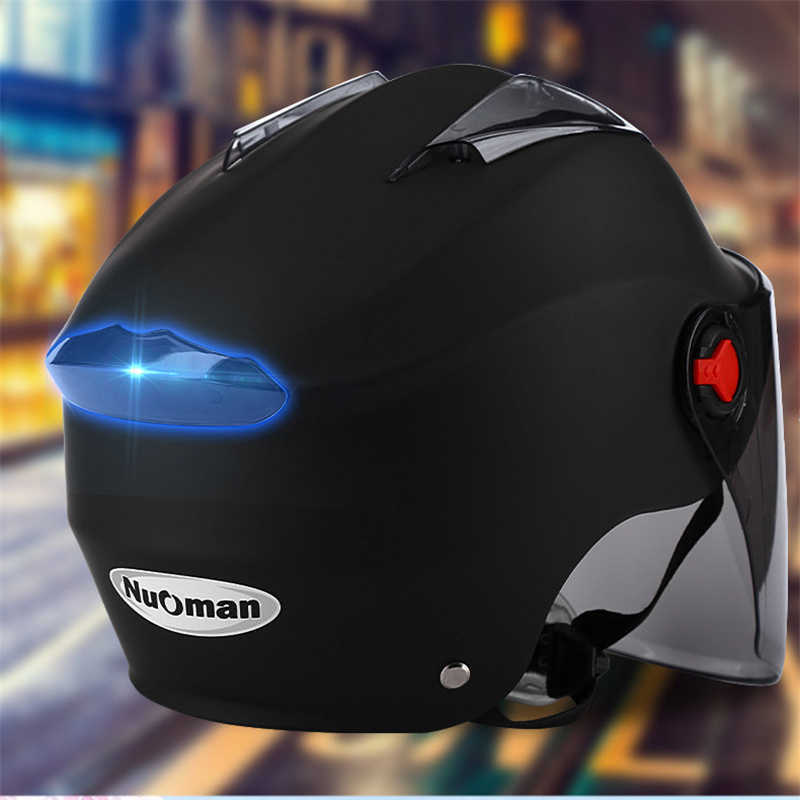 Caschi da ciclismo Nuoman 318 Casco da moto elettrico adulti Visiere lenti Casco da moto Bicicletta Estate Scooter Moto Casco uomo Donna T221107