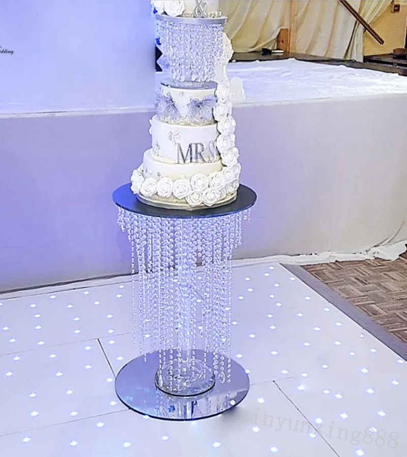 Festdekoration Akryl transparent kristall tårta dessertbord romantiska bröllopstårtor bord dekoration rekvisita