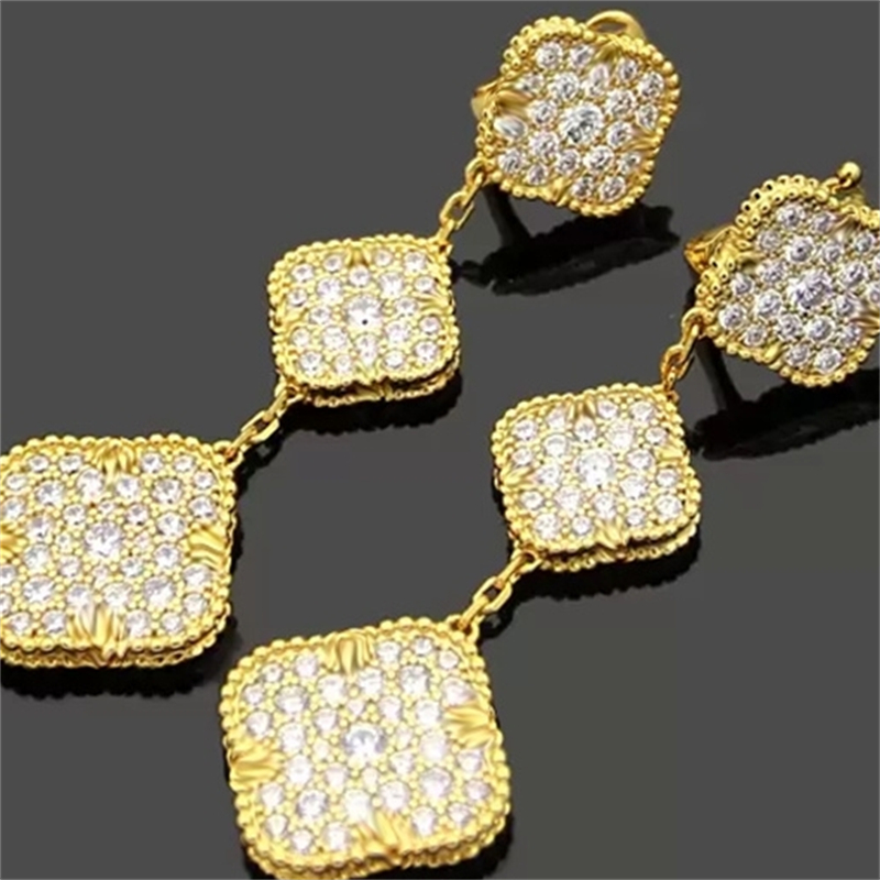 Fashion Brand Brand Charm earrings 4 Four Leaf Clover essential gifts for the holidays Classic -selling stud quality2654