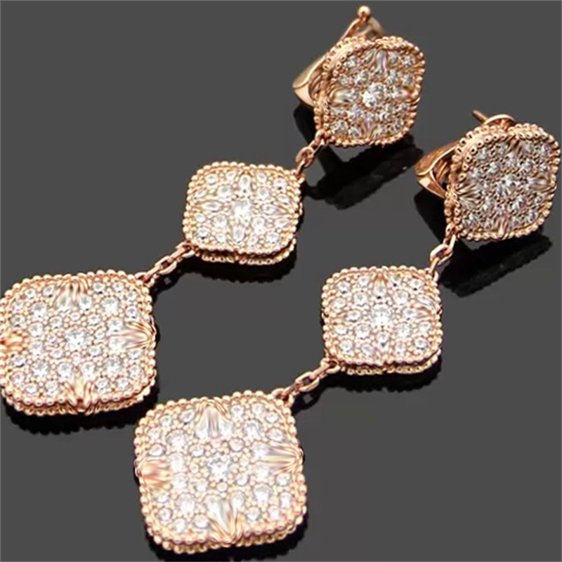 Fashion Brand Brand Charm earrings 4 Four Leaf Clover essential gifts for the holidays Classic -selling stud quality211H