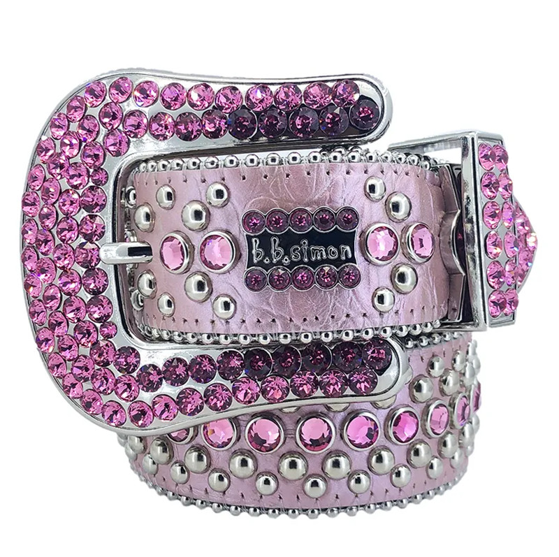 Ceintures de créateurs de mode classiques Bb simon, ceinture en strass pour hommes et femmes avec strass scintillants286Q