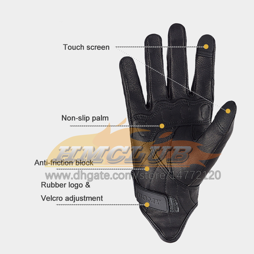 ST67 gants en cuir moto rétro motocycliste gants hommes femmes Vintage Motocross gants noir moto accessoires