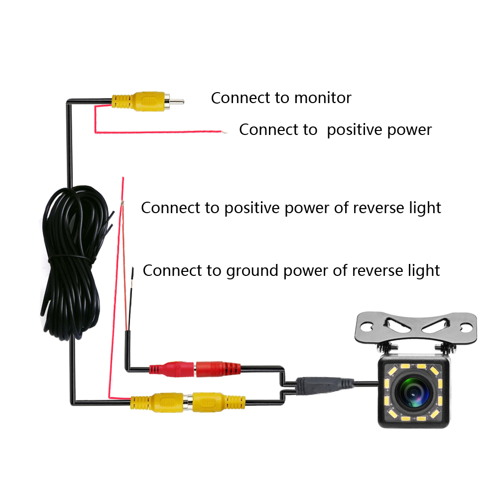 Car Rear View Camera Reversing Parking System Kit 4.3" inch TFT LCD Rearview Monitor Night Vision Backup Camera