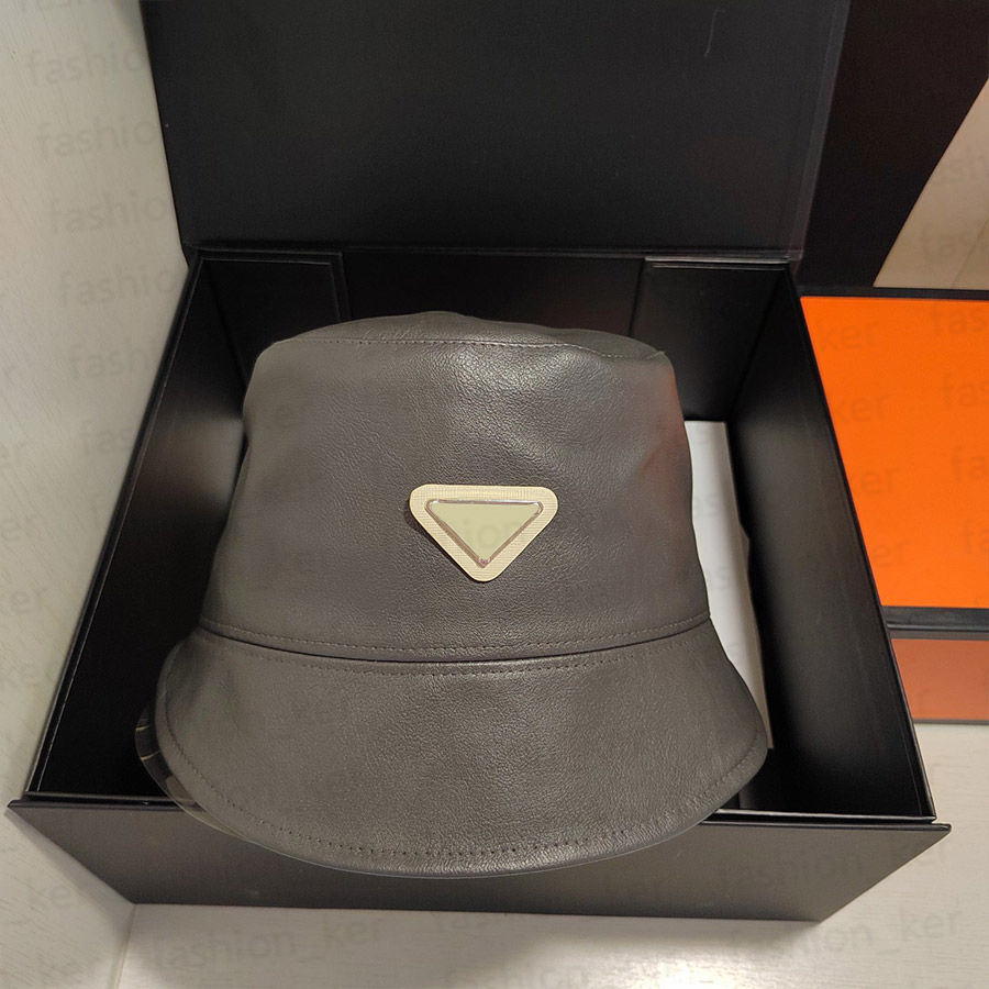 Designer Bucket Hat Stylish Leather Stingy Brim Hats Elegant Caps for Men Woman 255G