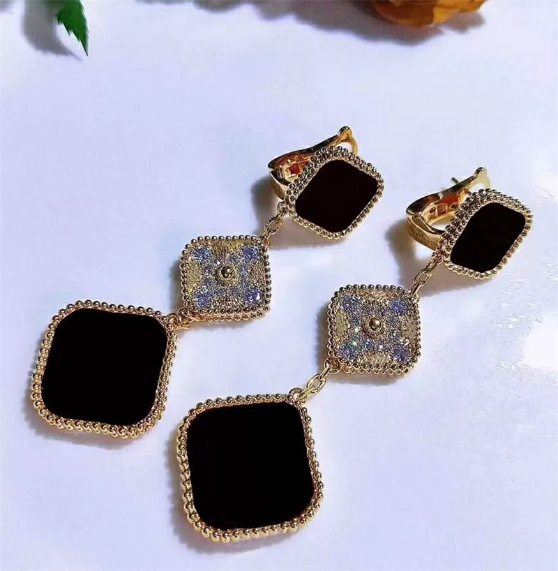 Fashion Brand Brand Charm earrings 4 Four Leaf Clover essential gifts for the holidays Classic -selling stud quality291q