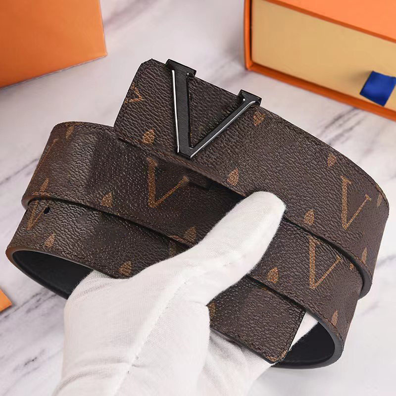 Mens belt woman designer belts for man designers Belts fashion buckle genuine leather waistbands plaid floral Print geometric wais3045