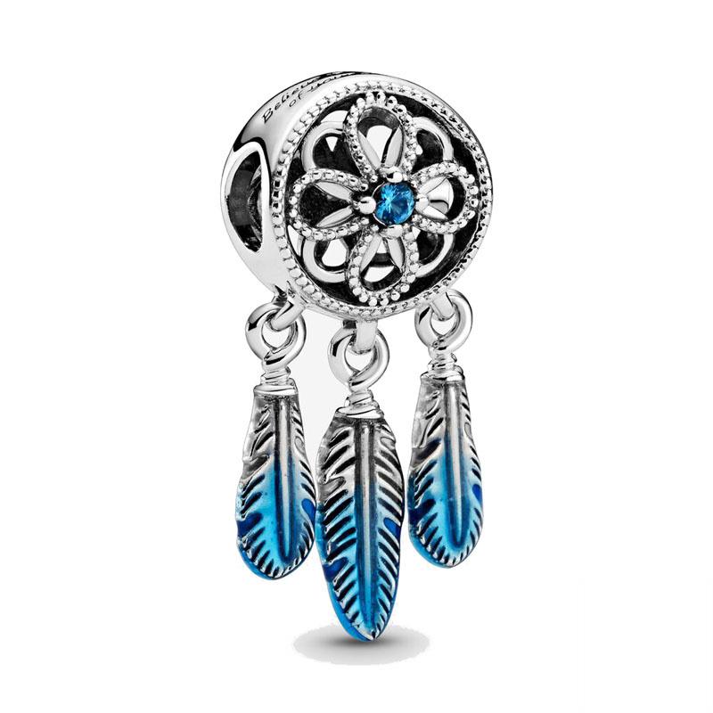 Nouveau populaire 925 argent Sterling breloque européenne Bracelet Original femme Pandora bijoux bleu pendentif étoile Suspension cadeau