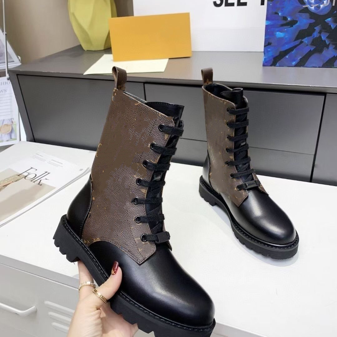 New Martin Boots Женские роскошные короткие ботинки осень и зимний легкий вес большие подошвы высоких каблуков модные кожа Canvas Кружело