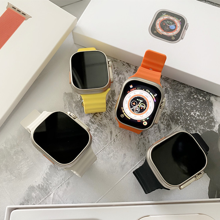 49mm Akıllı Saatler İzle Ultra Serisi 8 Iwatch Marine Strap Smart Watch Sport Watch Kablosuz Şarj Kayışı Kutusu