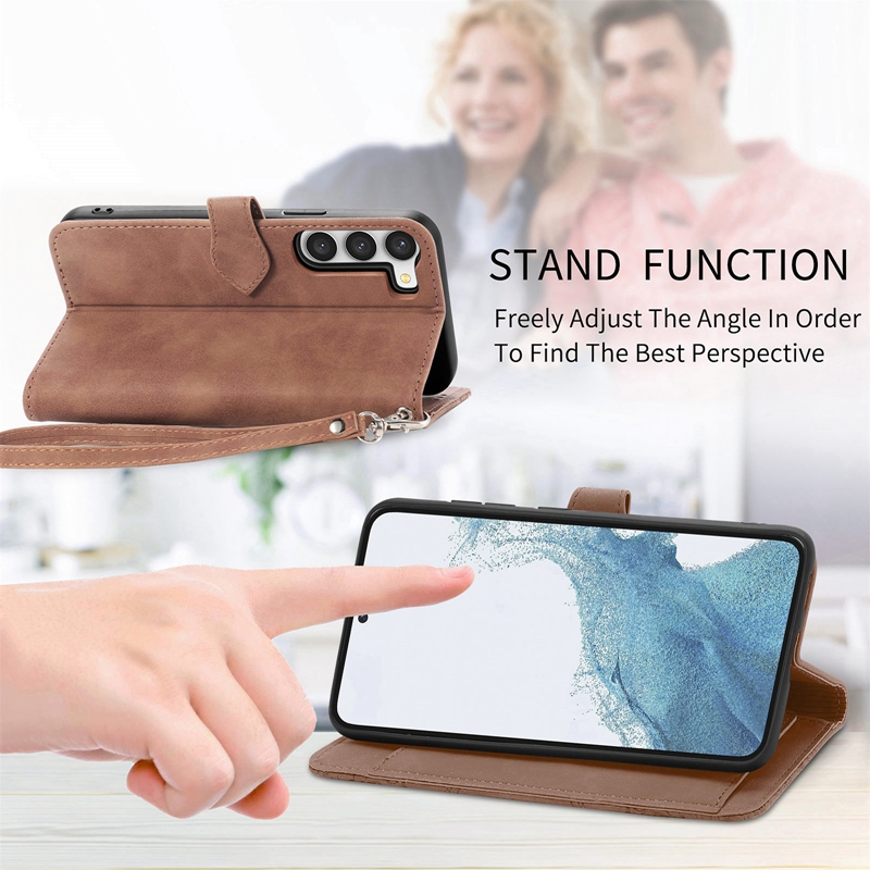 Cas Pour Samsung S23 Ultra Plus A03S USA A04S A13 5G M13 X Couverture 6 Pro A23E A14 Multifonctionnel Fermeture Éclair Portefeuille En Cuir Dentelle Fleur Impression Stand Flip Cover Card Cash Pouch