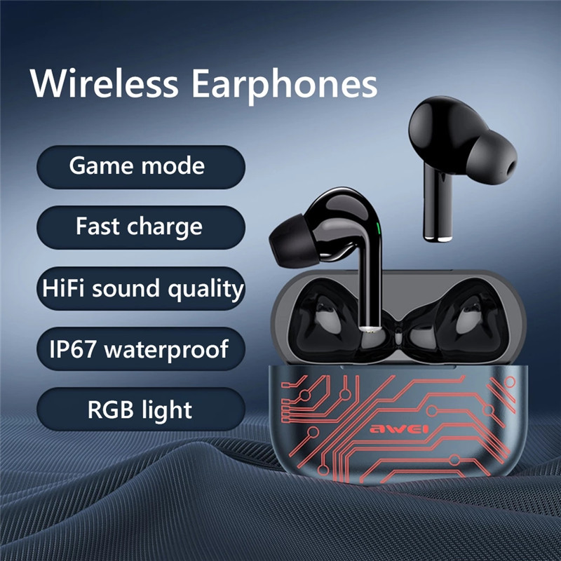 TWS draadloze hoofdtelefoons in-ear gaming oortelefoons geluidsreductie aanraakbediening sporten waterdichte oordopjes