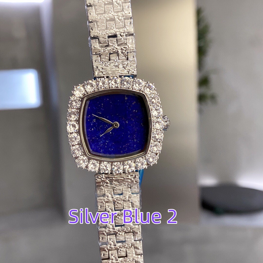 贅沢18kクリスタルダイヤモンドウォッチ女性幾何学的クォーツスクエアリストウォッチカラフルなマザーオブパールシェルウォッチステンレス鋼時計シニアジュエリー31mm