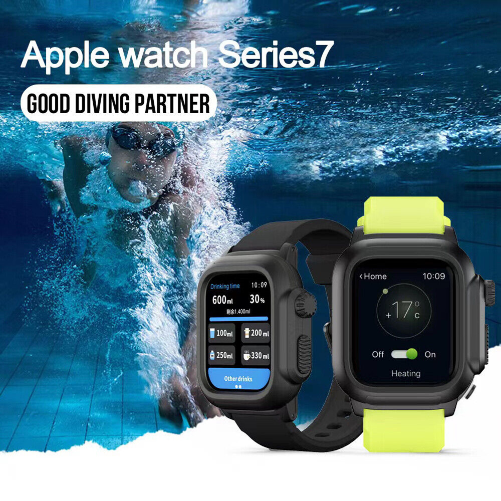 Smart Straps wasserdichte Schale Diving Integrierte Gurtkits Uhrenabdeckung mit Uhrbandbandarmband fit iwatch 8 7 6 se 5 4 für Apple Watch 45 mm 40 mm 44 mm und 42 mm