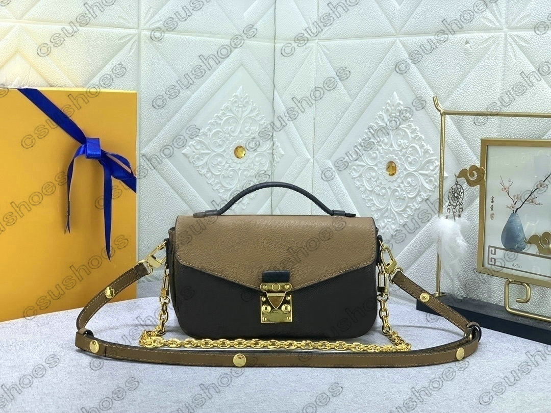 Classic East West Bag Tote Dise￱ador de mujer Cadenas Rectangle Luxurys Lienzo de bolsillo de bolsillo de cuero Cosco cruzado M46279 M40780