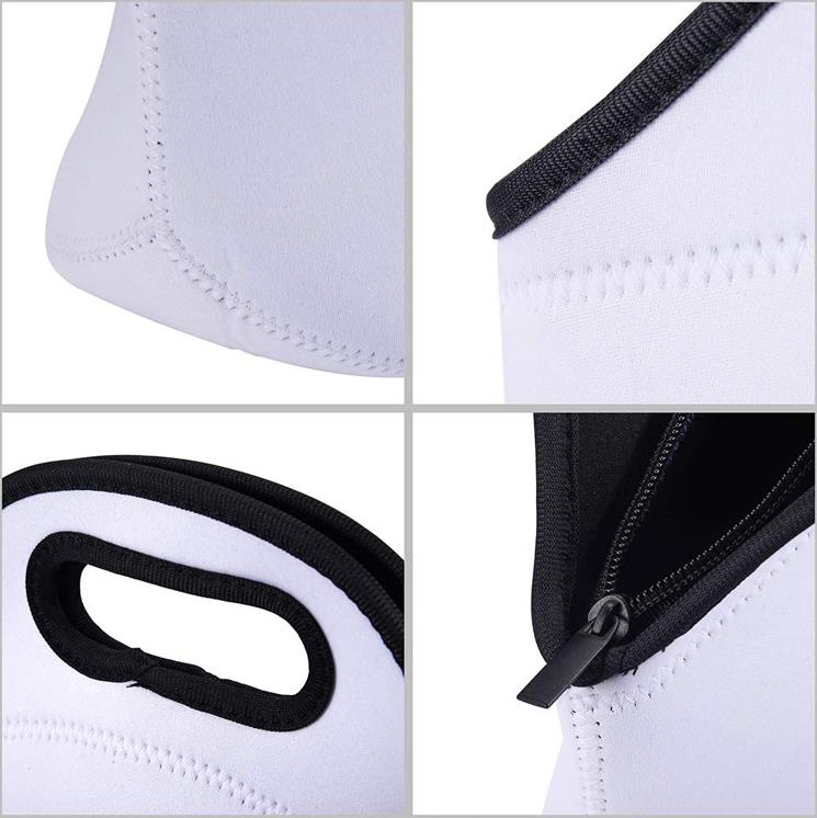 Sublima￧￣o reutiliz￡vel em branco Bolsa de lancheira isolada de neoprene