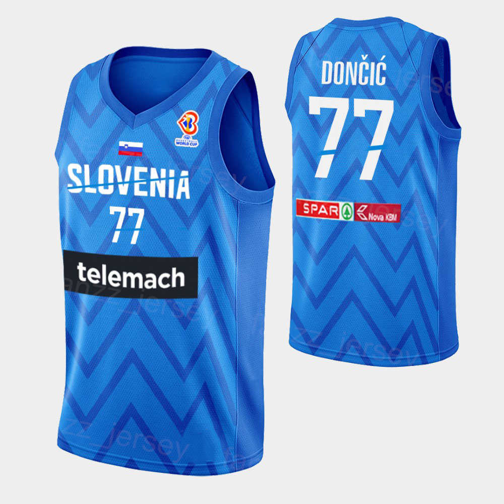 Maillots de basket Sérigraphie Slovénie Basketball 3 Goran Dragic Jersey 2022 EuroBasket 10 Mike Tobey 11 Jaka Blazic 30 Zoran Dragic 8 Edo Muric Luka Doncic