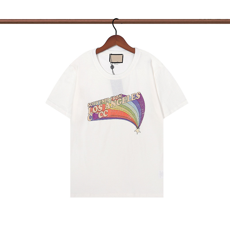 Letnia męska designerska koszulka na co dzień męska damska luźna koszulka z nadrukowanymi literami G Trifolium wspólna nazwa z krótkimi rękawami najlepiej sprzedający się luksusowa koszula męska rozmiar S-2XL