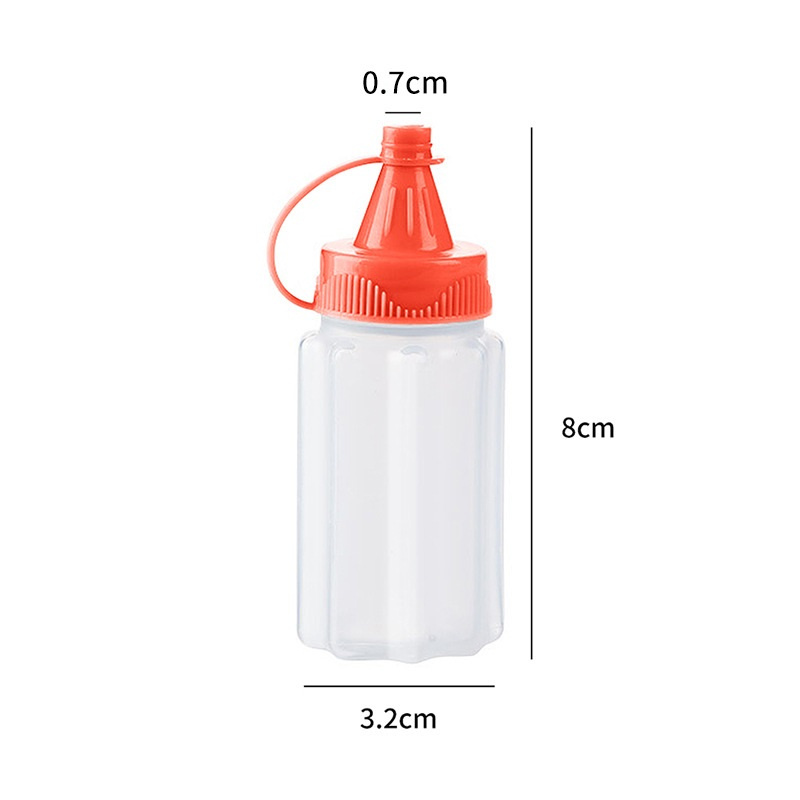 4 -stks plastic saus knijp fles mini -kruidendoos saladedressing containers gereedschap voor buiten camping bbq accessoire