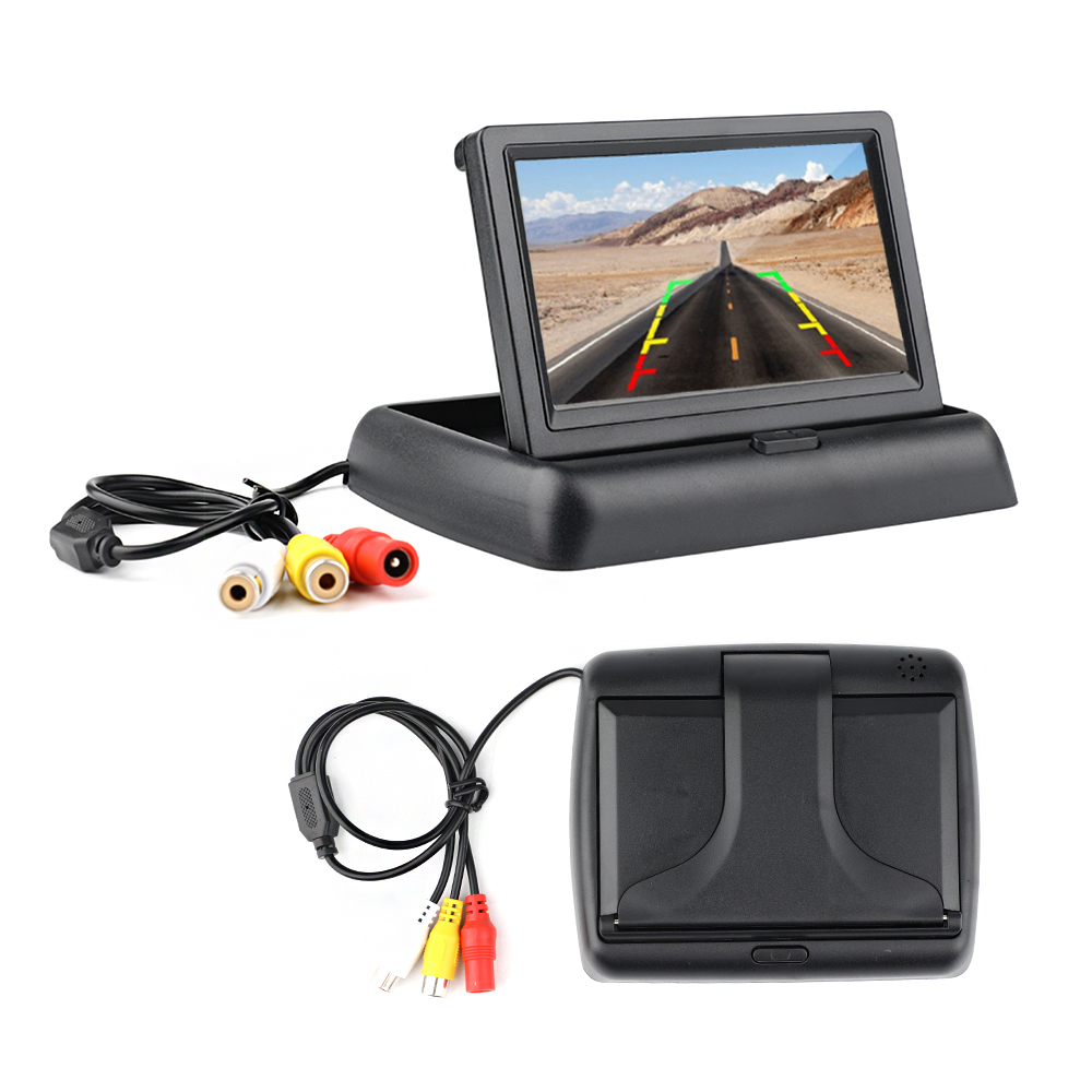 Telecamera retromarcia auto Kit sistema di parcheggio retromarcia Telecamera di backup visione notturna TFT LCD da 4,3 pollici